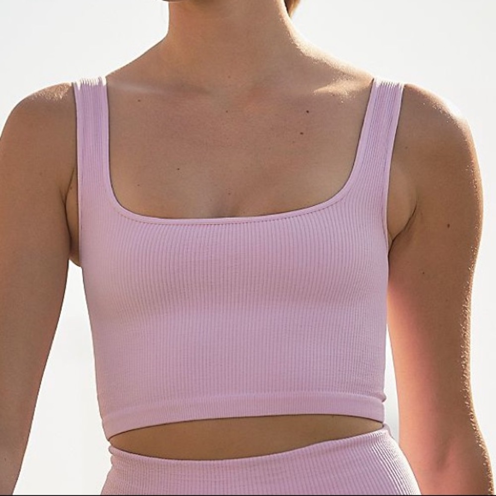 Free people movement happiness runs square neck top